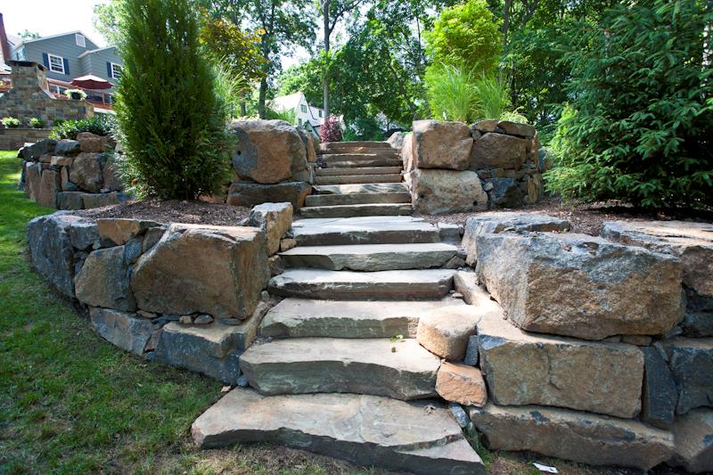 Retaining Wall, Steps, Walkway 